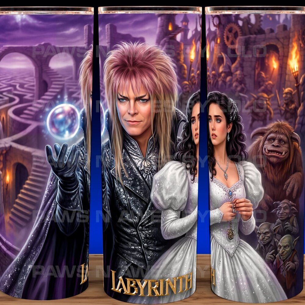 Labyrinth 80's Movie David Bowie - Jennifer Connelly Fantasy Cup Mug Tumbler